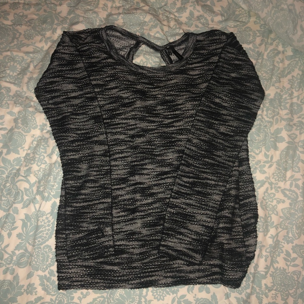 Keyhole/ open back sweatshirt